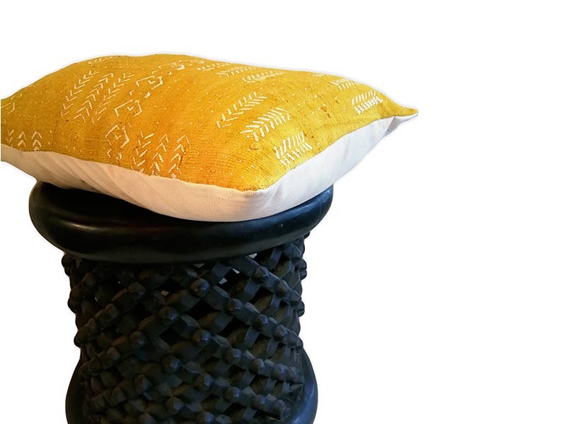 Yellow with white design side view Yellow with white design side view